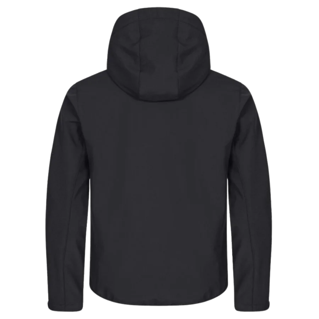 Custom Hooded Softshell Jacket - Black