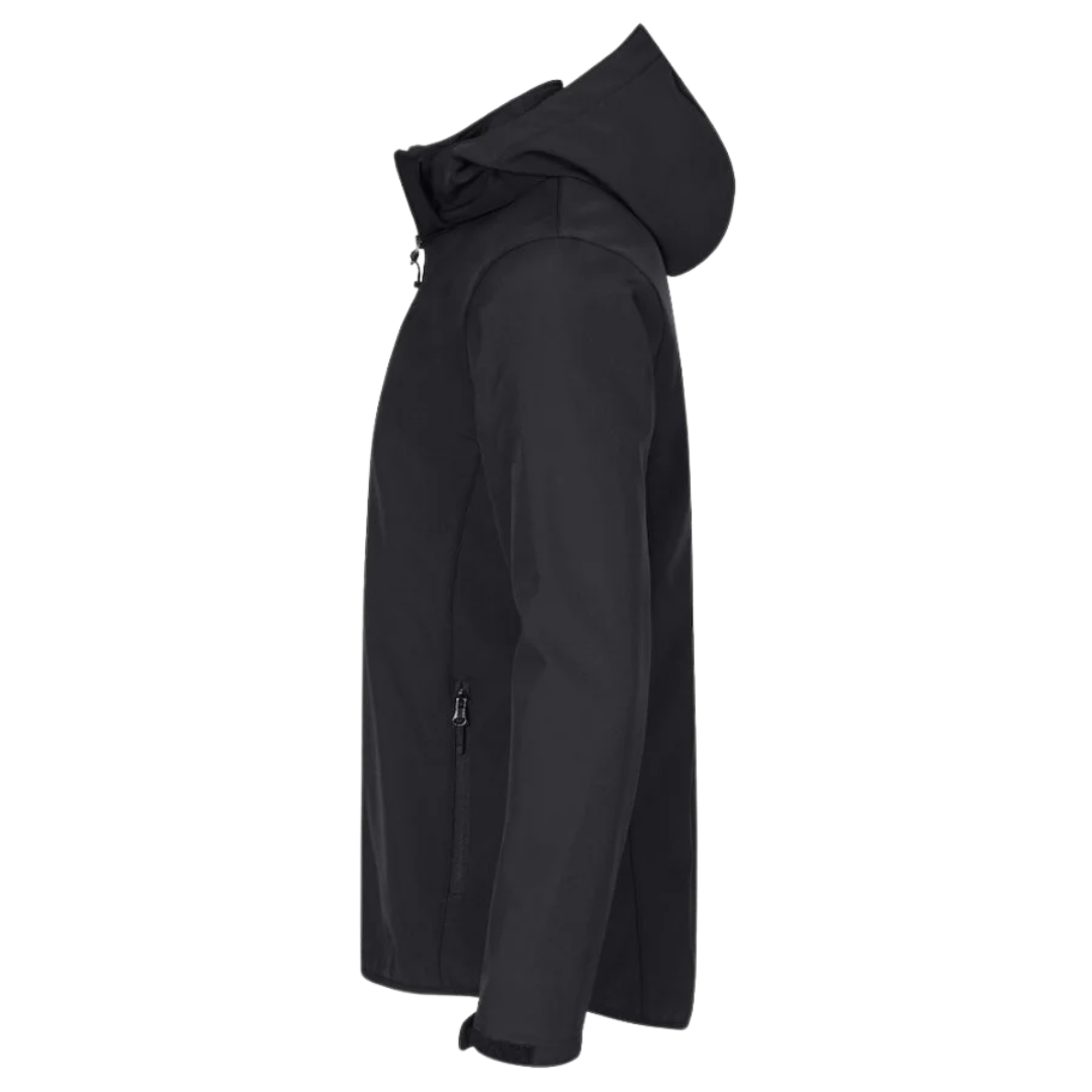 Custom Hooded Softshell Jacket - Black