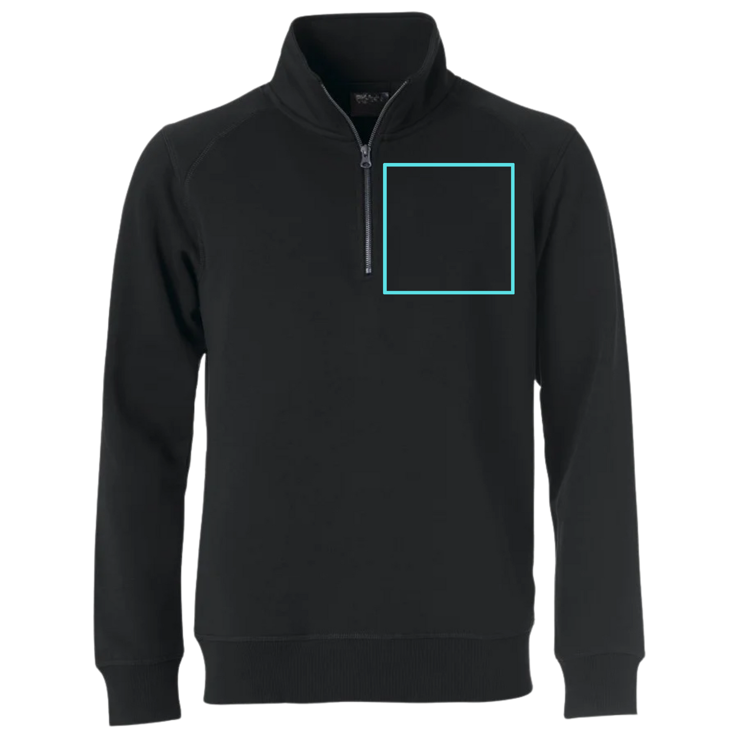 Custom Premium Half Zip Sweater - Black