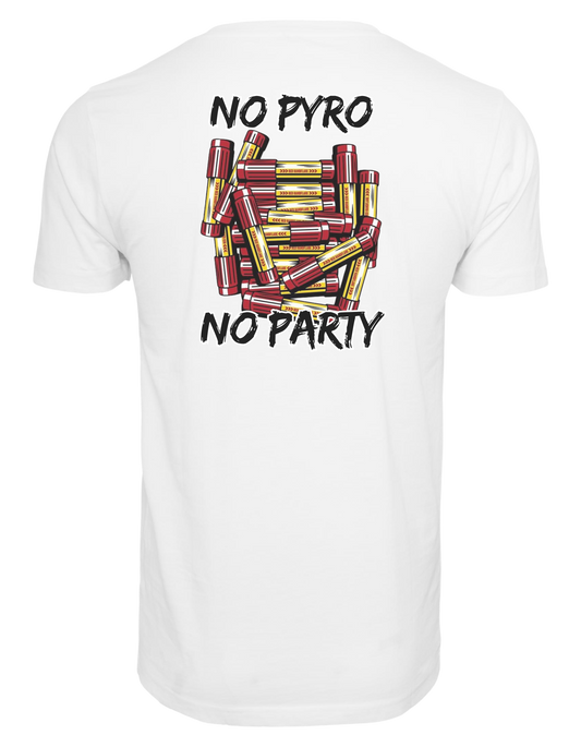 No Pyro No Party T-shirt - White