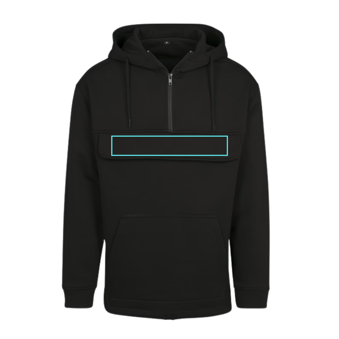 Custom Overhead Hoodie - Black