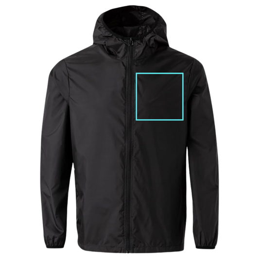 Custom Windbreaker Jacket - Black