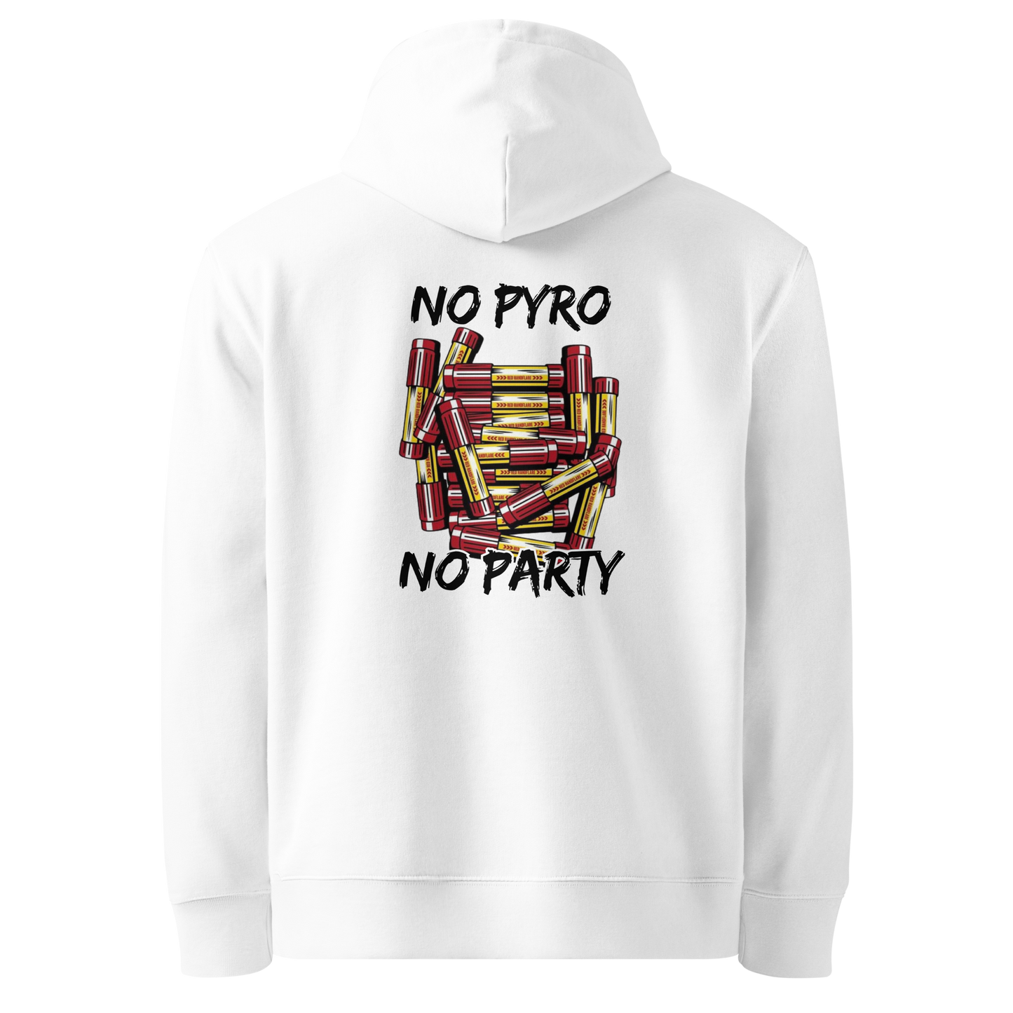 No Pyro No Party Hoodie - White