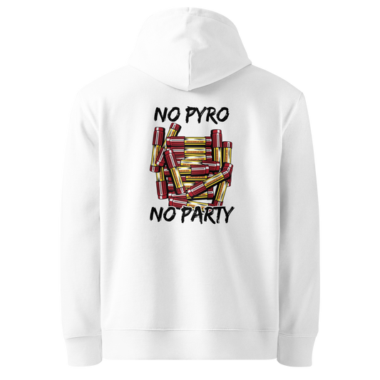 No Pyro No Party Hoodie - White